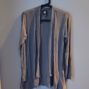 Bobeau Light Dark Green Brownish Open Front Cardigan